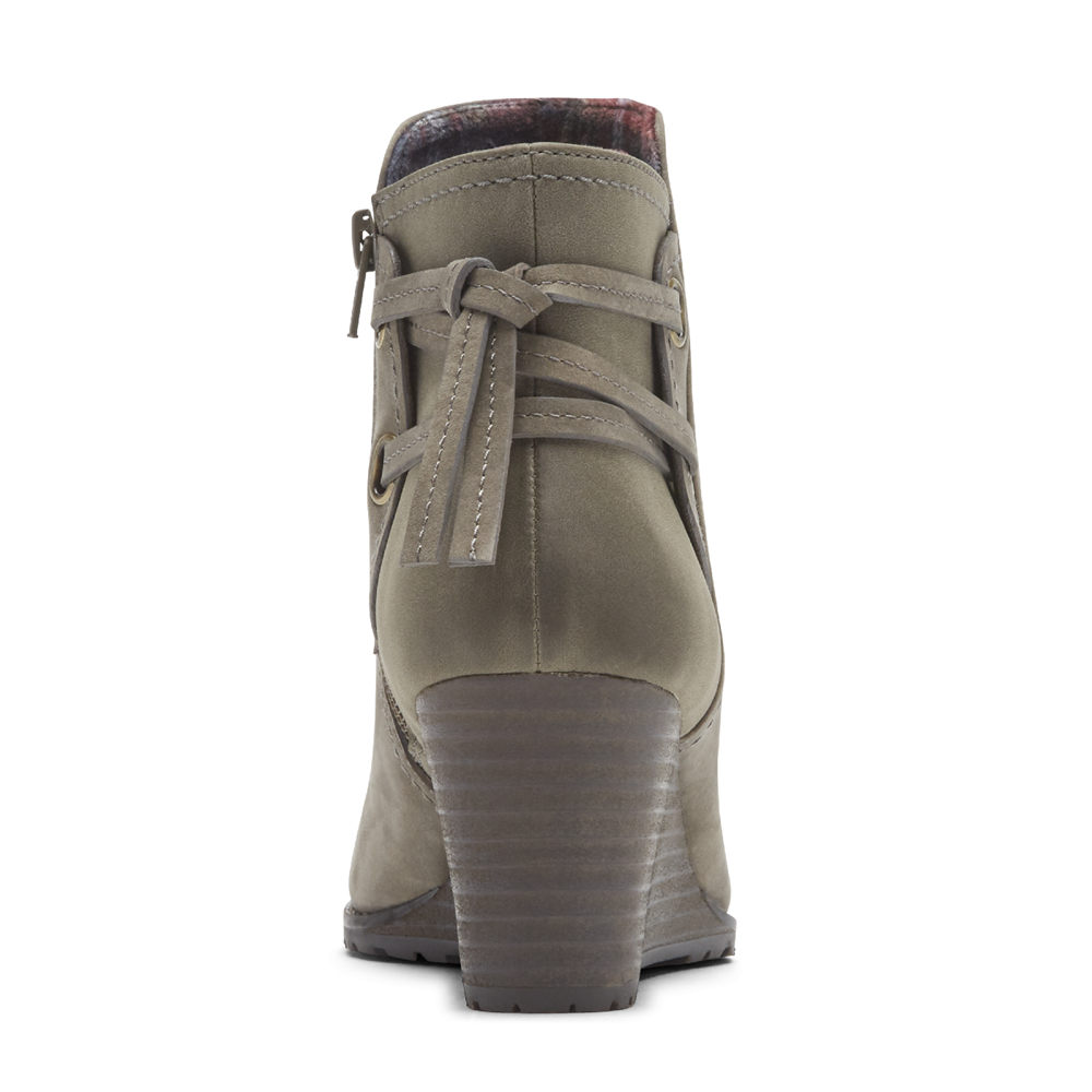 Rockport Kängor Dam Grå - Cobb Hill Lucinda Back Tie - RLDZE0574